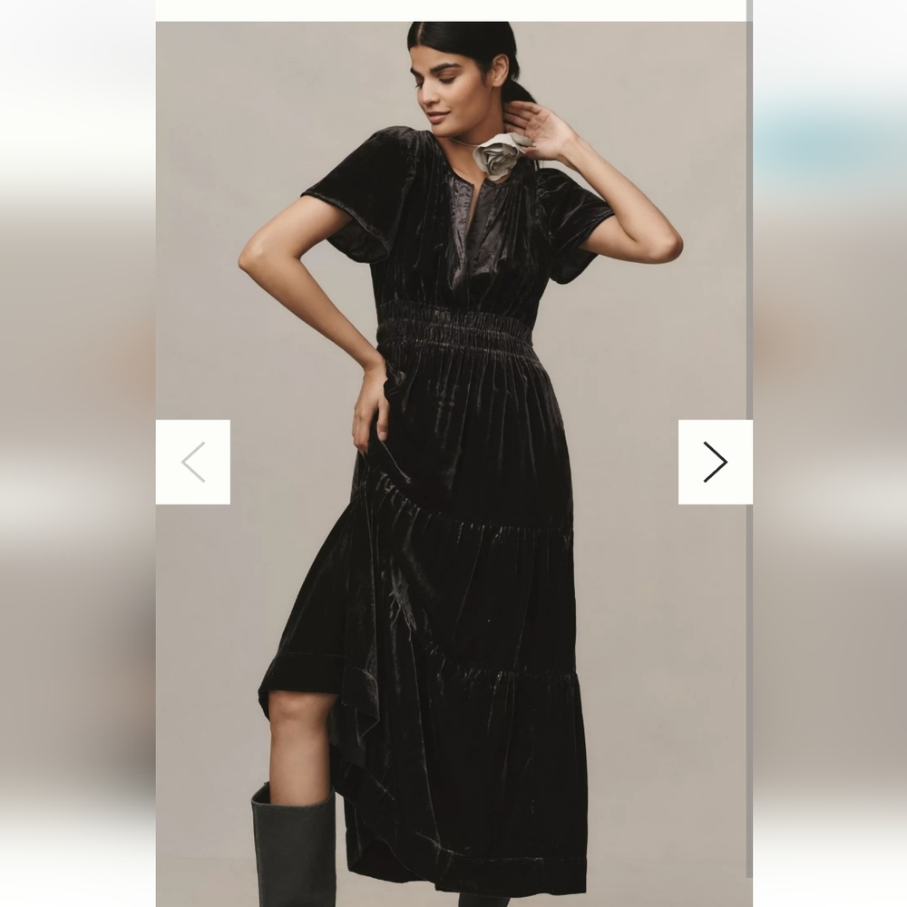 NWT Anthropologie Somerset Velvet Maxi